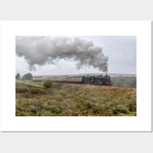LMS Black 5 Number 5828 on a Misty Day on the Moor Posters and Art